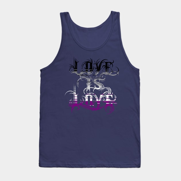 Love is Love - Asexual Pride Tank Top by Manfish Inc.